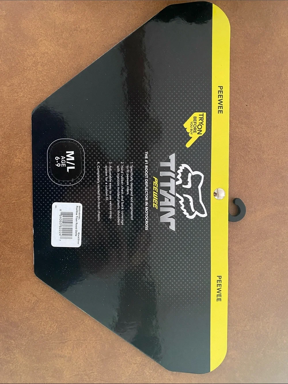 NWT! Fox peewee titan roost deflector Protective Chest Guard